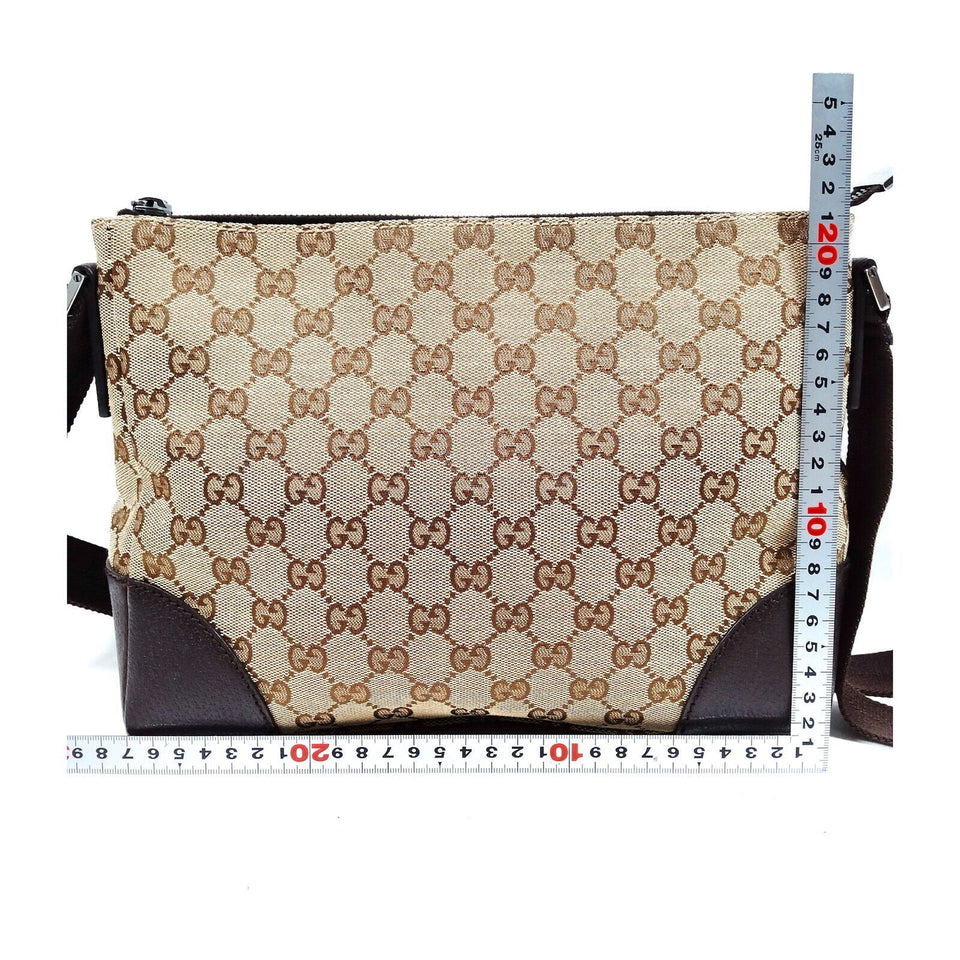 Gucci Brown Canvas Crossbody Bag