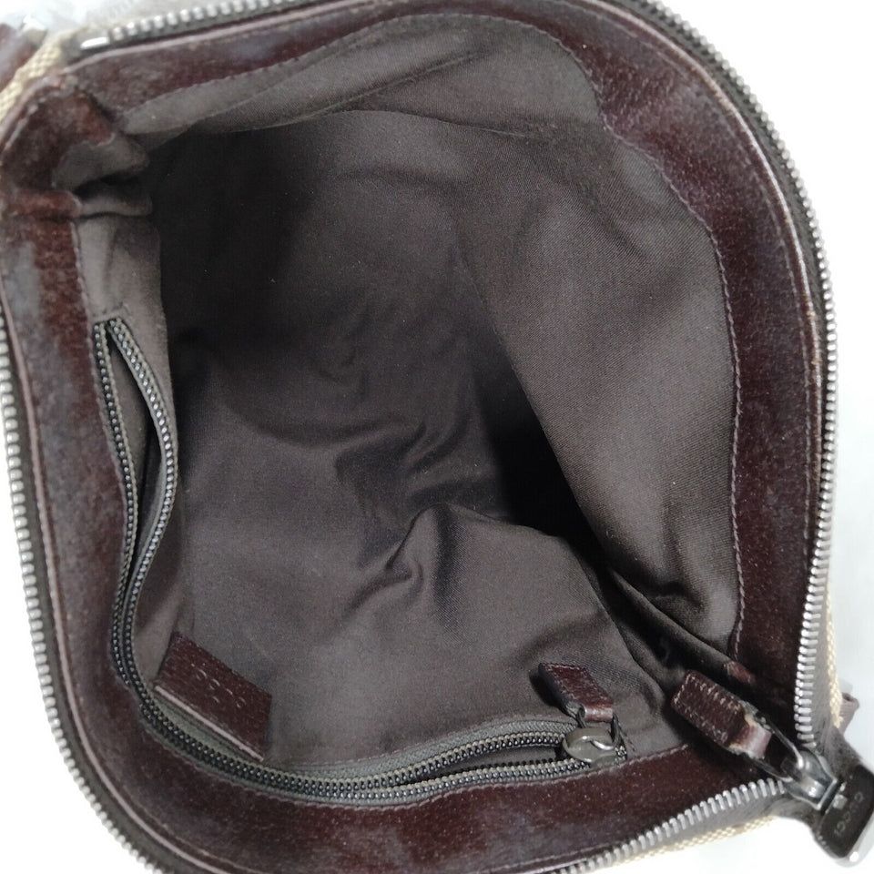 Gucci Brown Canvas Crossbody Bag