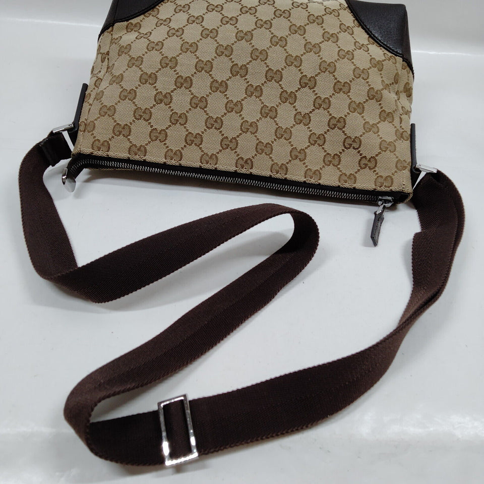 Gucci Brown Canvas Crossbody Bag
