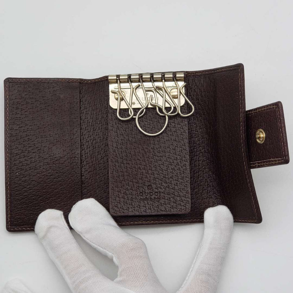 Gucci Canvas Leather Key Case