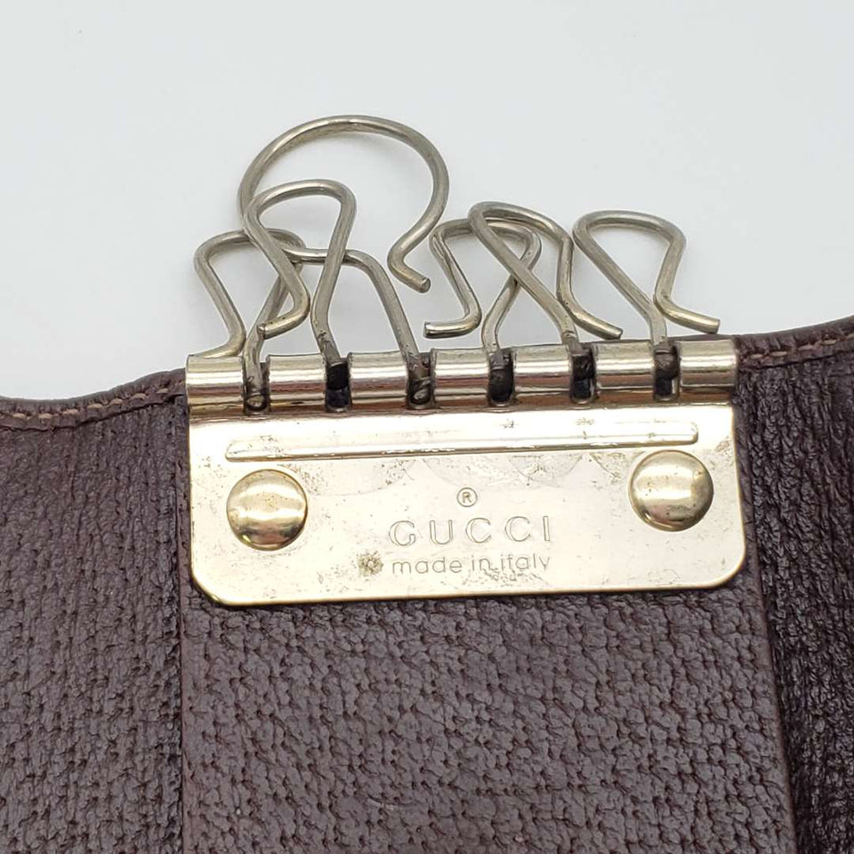 Gucci Canvas Leather Key Case