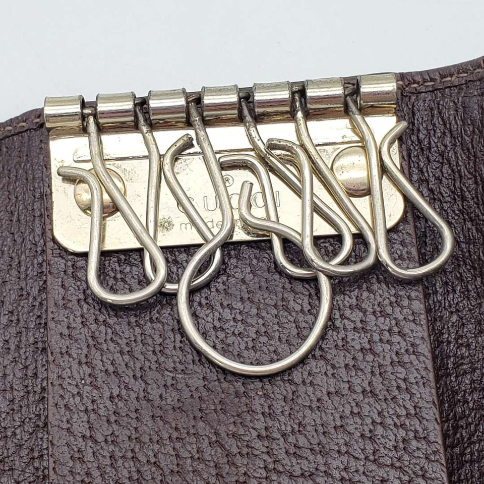 Gucci Canvas Leather Key Case