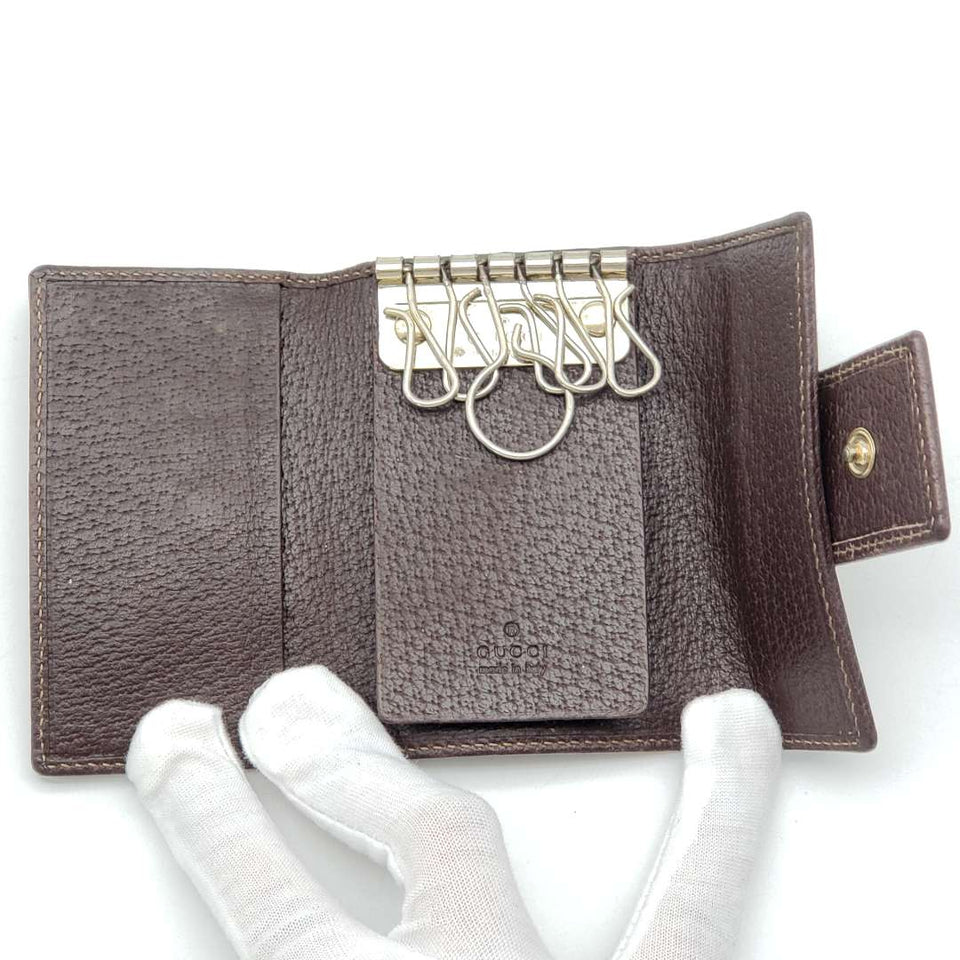 Gucci Canvas Leather Key Case
