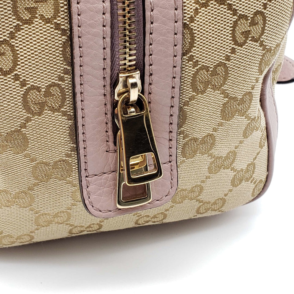 Gucci Canvas Small Vintage Boston Bag