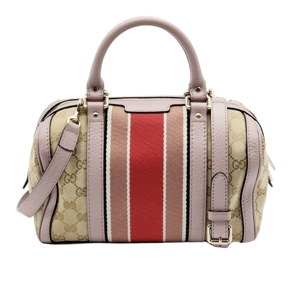 Gucci Canvas Small Vintage Boston Bag