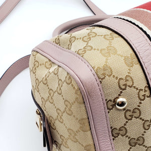 Gucci Canvas Small Vintage Boston Bag