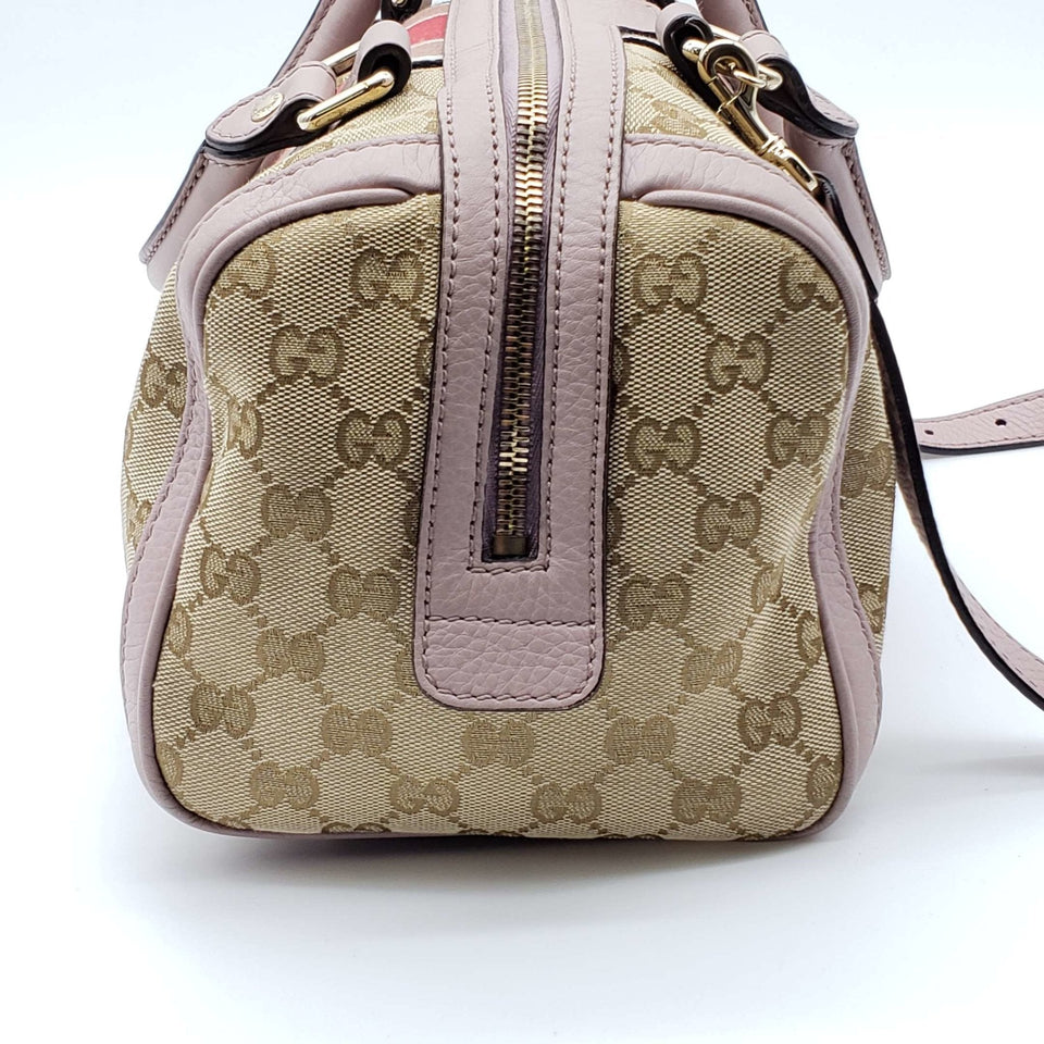 Gucci Canvas Small Vintage Boston Bag