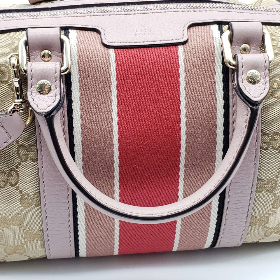 Gucci Canvas Small Vintage Boston Bag