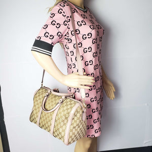 Gucci Canvas Vintage Medium Boston Shoulder, Crossbody & Hand Bag
