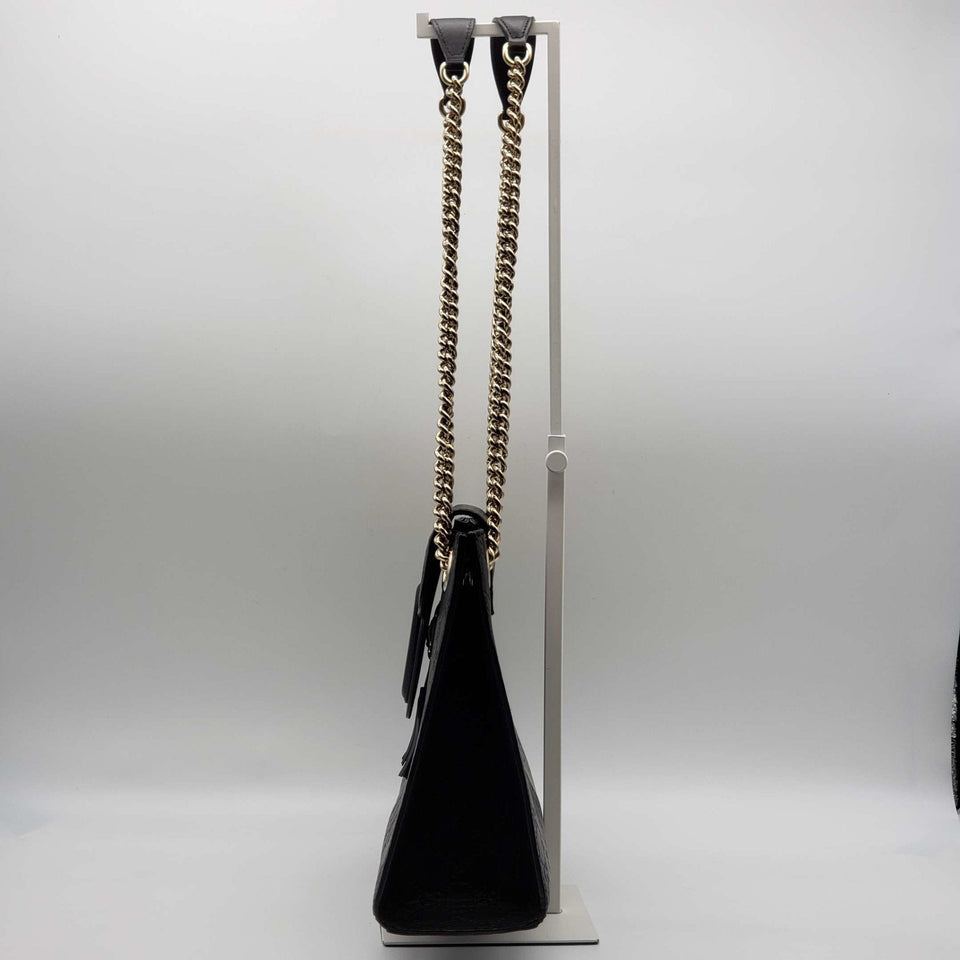 Gucci Emily Guccissima Large Black Shoulder Bag
