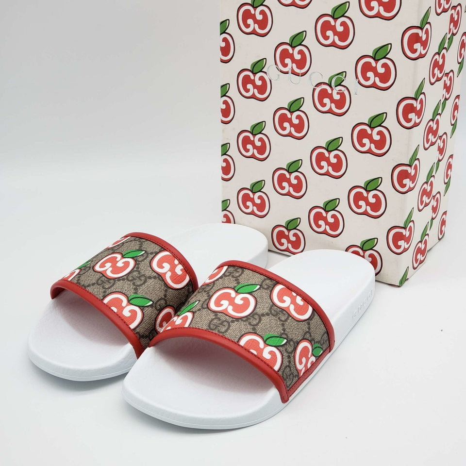 Gucci GG Apple Print Slide Sandal