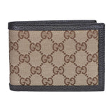 Gucci GG Canvas Brown/Beige Leather Bifold Wallet 260987