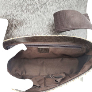 Gucci GG Canvas Leather Brown Messenger Shoulder Bag