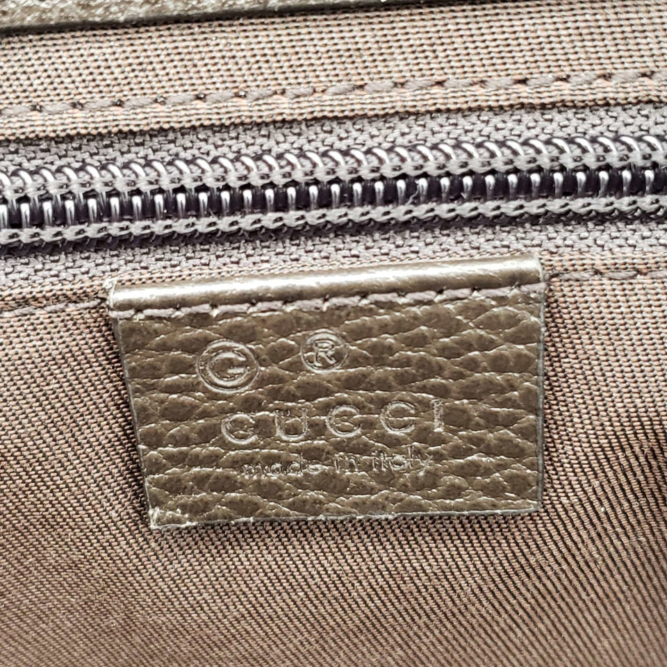Gucci GG Canvas Leather Brown Messenger Shoulder Bag