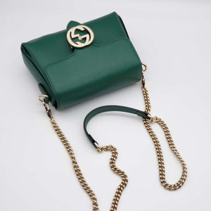 Gucci GG Interlocking Green Crossbody and Shoulder Bag