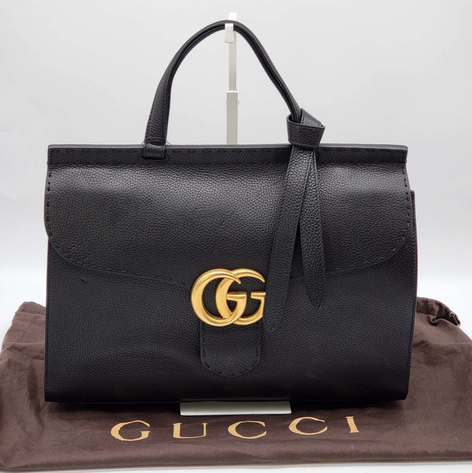 Gucci GG Marmont Large Top Handle Black Brand New