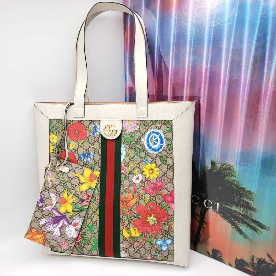 Gucci GG Ophidia Flora Large Tote Bag Brand New