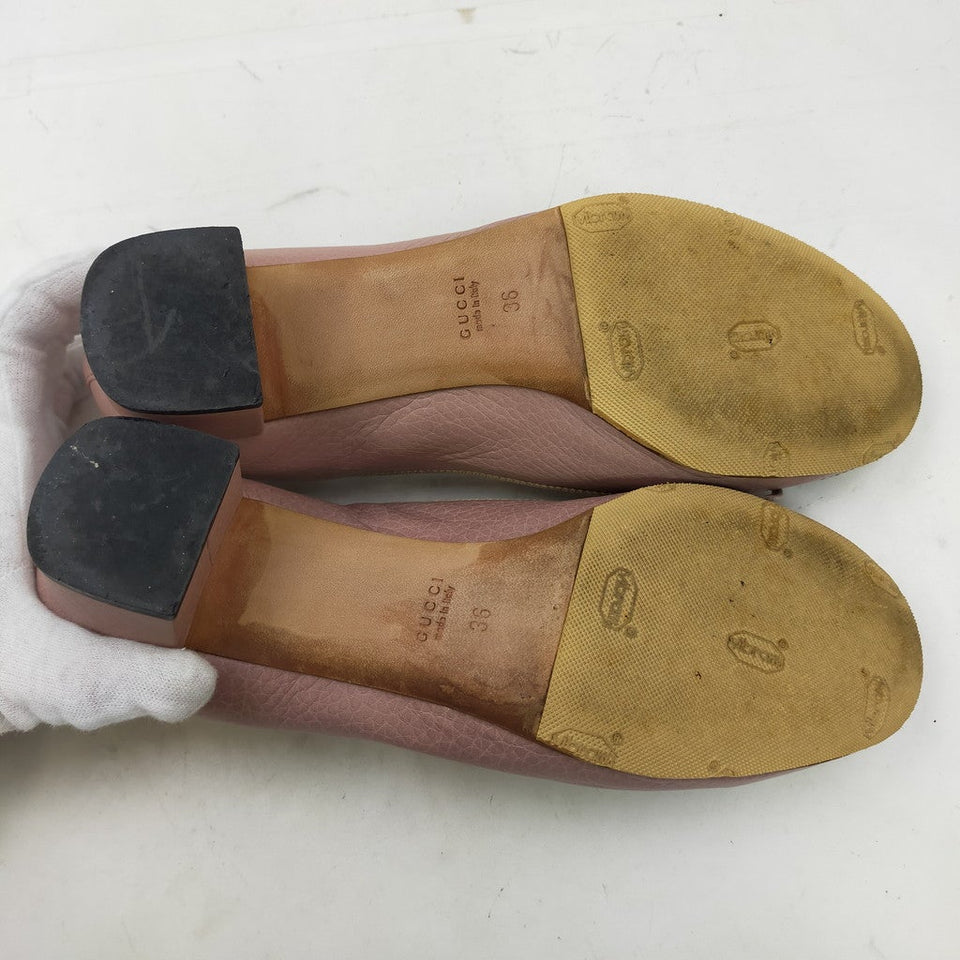 Gucci GG Pumps Women Pinks Leather Shoes