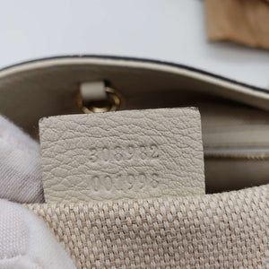 Gucci GG Soho on Chain Medium White Shoulder Bag