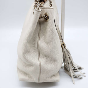 Gucci GG Soho on Chain Medium White Shoulder Bag