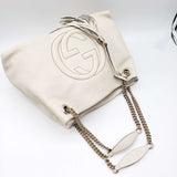 Gucci GG Soho on Chain Medium White Shoulder Bag