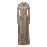 Gucci-Gucci Long Square G Lamé Dress - Runway Catalog