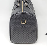 Gucci Guccissima Black Medium Boston Satchel Bag