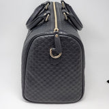 Gucci Guccissima Black Medium Boston Satchel Bag