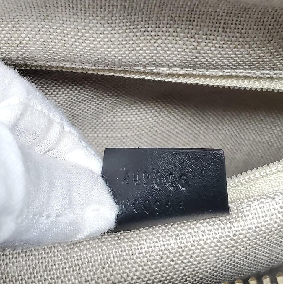 Gucci Guccissima Black Medium Boston Satchel Bag