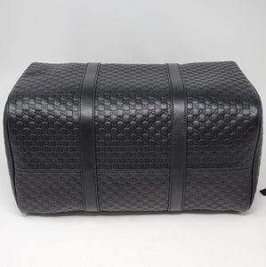 Gucci Guccissima Black Medium Boston Satchel Bag