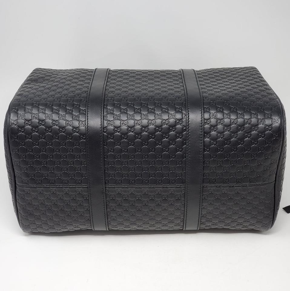 Gucci Guccissima Black Medium Boston Satchel Bag