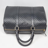 Gucci Guccissima Black Medium Boston Satchel Bag