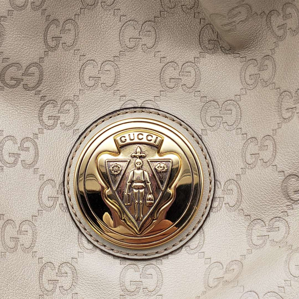 Gucci Gussissima Cream Shoulder Bag