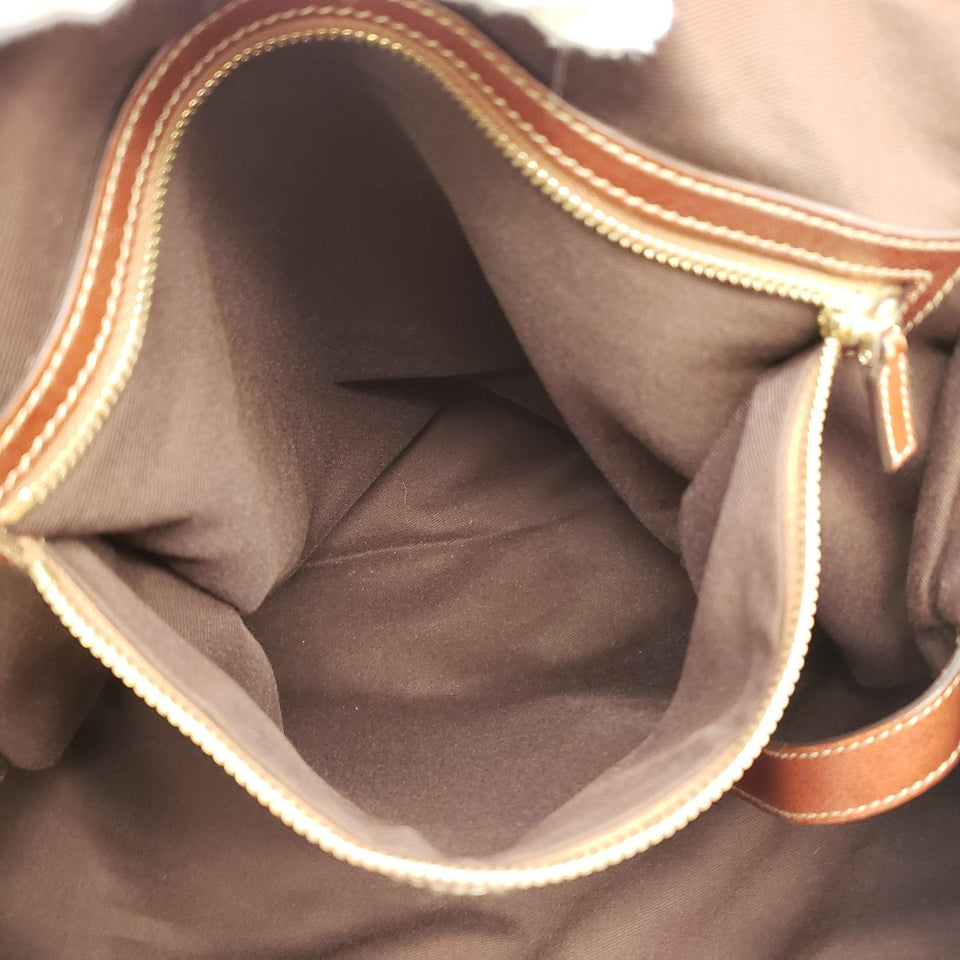 Gucci Leather and Canvas Brown Shoulder Bag