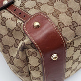 Gucci Leather and Canvas Brown Shoulder Bag