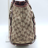 Gucci Leather and Canvas Brown Shoulder Bag