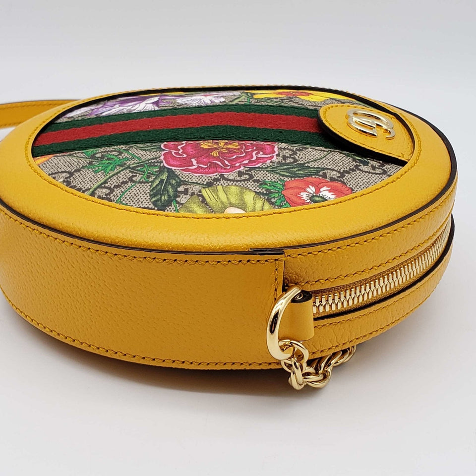 Gucci Ophidia Flora Round Shoulder Bag