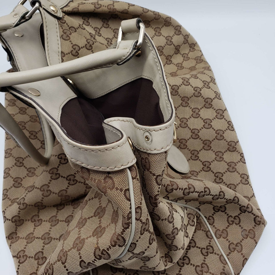 Gucci Sukey Canvas Leather Shoulder Bag