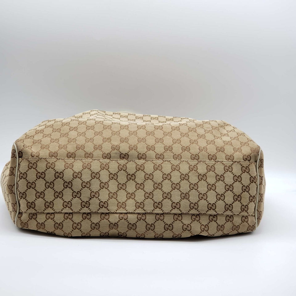 Gucci Sukey Canvas Leather Shoulder Bag