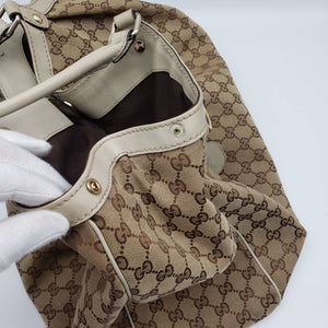 Gucci Sukey Canvas Leather Shoulder Bag
