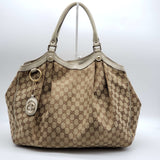 Gucci Sukey Canvas Leather Shoulder Bag