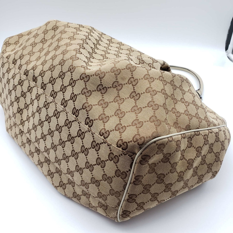 Gucci Sukey Canvas Leather Shoulder Bag