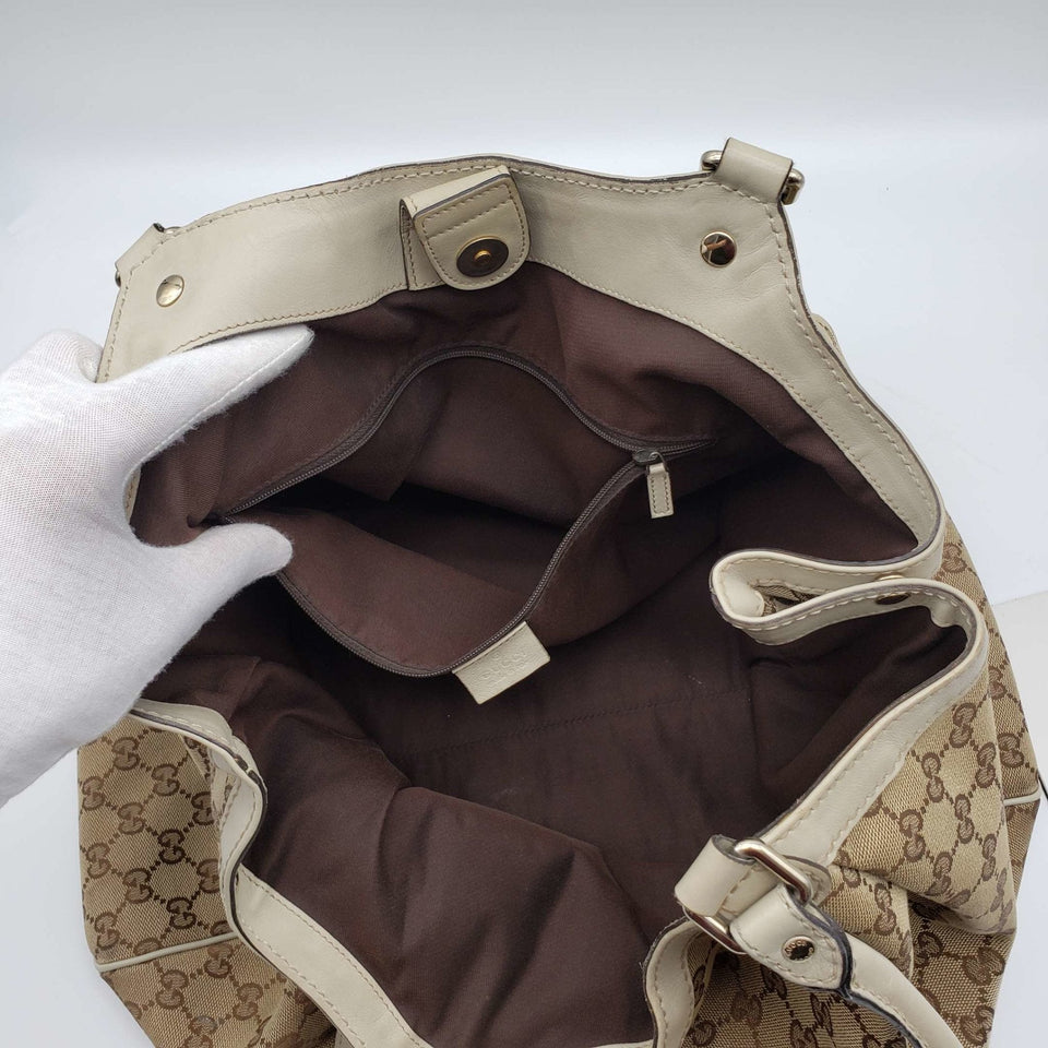 Gucci Sukey Canvas Leather Shoulder Bag