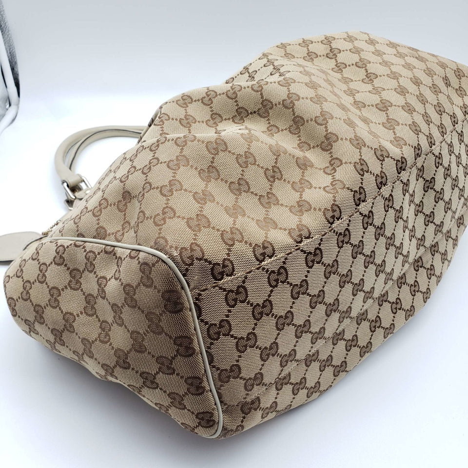 Gucci Sukey Canvas Leather Shoulder Bag