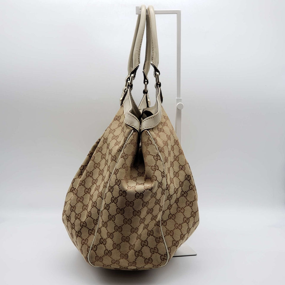 Gucci Sukey Canvas Leather Shoulder Bag