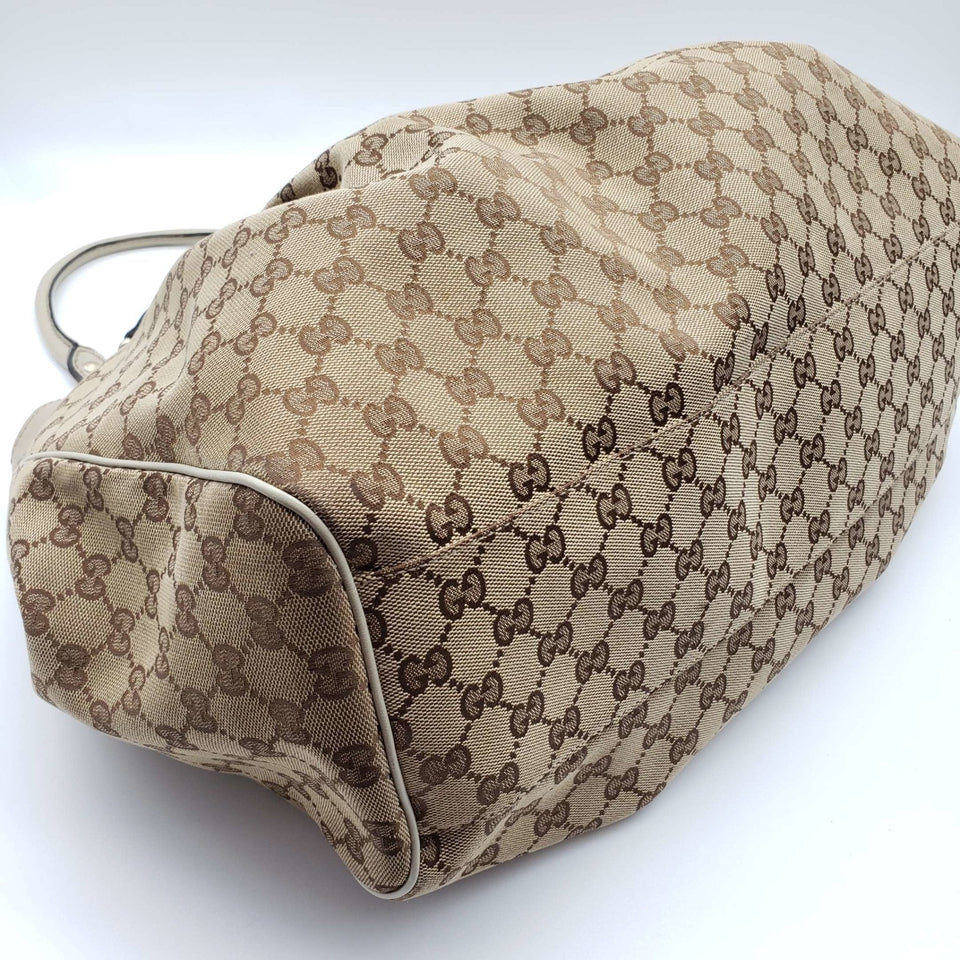 Gucci Sukey Canvas Leather Shoulder Bag