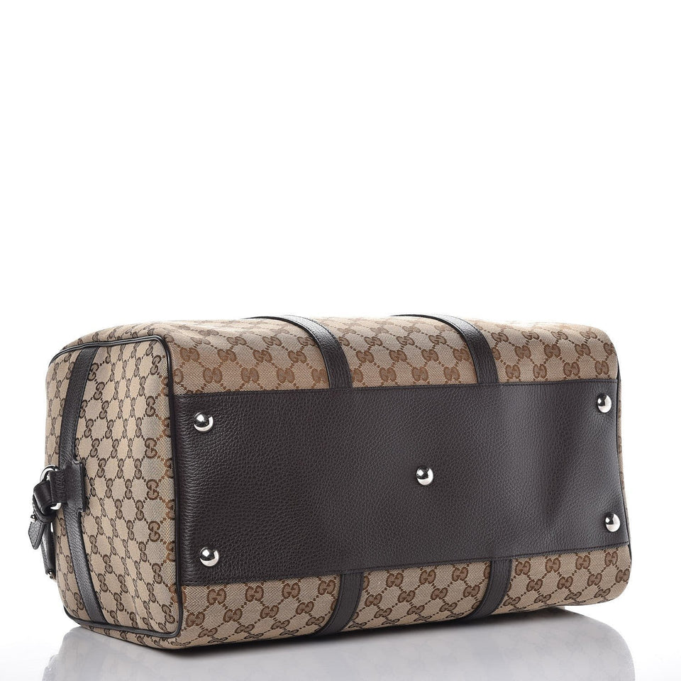 Gucci Unisex Classic Luggage Original GG Canvas Carry On Duffle Travel Bag 449167
