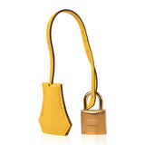 Hermes Birkin 25 Bag Jaune de Naples Novillo Gold Hardware