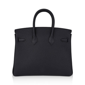 Hermes Birkin 25 Bag Black Togo Leather with Gold Hardware