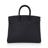 Hermes Birkin 25 Bag Black Togo Leather with Gold Hardware